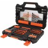 BLACK+DECKER A7230-XJ 104-dielna súprava vrtákov, bitov a nástrčkových kľúčov