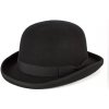 Čierny pinč pánsky klobúk 100% vlna Mes 85015, Velikost 59
