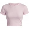Dámske tričko s krátkym rukávom Under Armour RIVAL RIB BABY TEE W ružové 6000264-647 - XS
