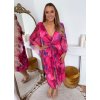 ZAZZA Elegantné ružové midi šaty Veľkosť: XXXL/XXXXL