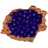 Diera 3D fototapeta nálepka Geometrické pozadie 90x70 cm