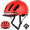 Smart prilba s LED smerovkami a diaľkovým ovládaním – červená