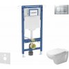 Geberit Duofix Set predstenovej inštalácie, klozetu a dosky Duravit D-Code, tlačidla Sigma30, Rimless, SoftClose, matný chróm/chróm SANI11CP2101