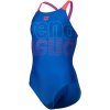 Arena Girls Swimsuit V Back Graphic Royal/Fluo Red 116cm + výmena a vrátenie do 30 dní s poštovným zadarmo