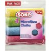 Söke Microfibre Cloths viacúčelová utierka z mikrovlákna 30 x 30 cm 4 ks