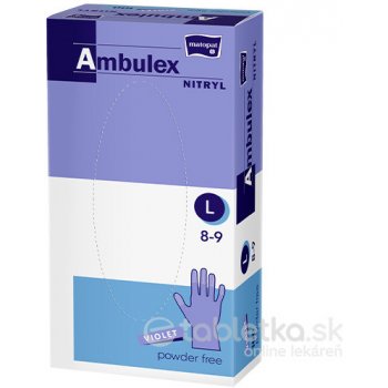 Ambulex Nitryl rukavice nepudrové violet 100 ks