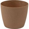 Obal na črepník MAGNOLIA JUMPER ECO WOOD plastový d14x11cm, hnedá