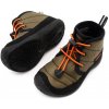 Keen detské topánky Howser II Chukka WP dark olive/gold flame