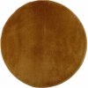 ROUTNER Kúpeľňová predložka UNI COLOR Medová 10106 - Medová / Kruh Ø 90 cm 10106