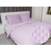 Biante Hrejivé posteľné obliečky Minky 3D bodky MKP-002 Fialové lila Jednolôžko 140x200 a 70x90 cm