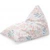 Sablio Sedací vak Ružové a modré lístky: 150x80 cm