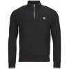 Fred Perry Mikiny HALF ZIP SWEATSHIRT Čierna