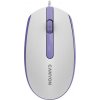 Canyon M-10, symetrická optická myš s efektom hladkého posuvu, USB, 1.000 dpi, 3 tlač, bielo-fialová CNE-CMS10WL