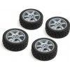 Carten CARTEN nalepené Rally gumy 26mm na stříbrných 6 papr. diskách, 0mm OFFset, 4 ks.