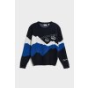Gant Alpine Jacquard C-neck modrá