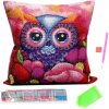 Diamantová vyšívacia súprava 5D obliečka na vankúš 30x30 cm Sova (Ponorte sa do sveta umenia a kreativity s našou súpravou diamantových výšiviek. Objednajte si ho ešte dnes a vydajte sa na tvorivú ces