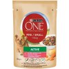 Purina One Mini Active krmivo pre psov s hovädzím mäsom, zemiakmi a mrkvou v omáčke 100g