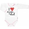Body dlhý rukáv Baby Nellys, I love mom & dad, veľ. 68, 68 (3-6m)
