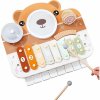 Derrson Multifunkční Xylofon bicí a piáno Medvěd 6v1
