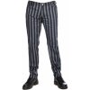 Black Pistol nohavice gotický Close Pants Stripe Denim- Black/Grey
