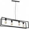 Luminex | Luster na lanku TUNJA 4xE27/60W/230V čierna | LU1760