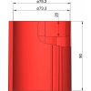 Klima základňa 75 mm 3 stabilizátory červená