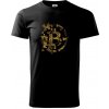 Logo bitcoin puzzle - Tričko extra veľké (5-8XL) - 5XL ( Čierna )