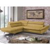 Rohová sedacia súprava Estelle, žltá látka, ľavý roh