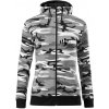 Bowling kolky - Mikina dámska trendy zipper s kapucňou - S ( Šedý maskáč )