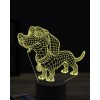 Beling 3D lampa, vtipný jazvečík,7 farebná OR17