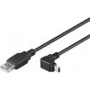 PremiumCord miniUSB 2.0, A-B, 5 pinov, 90 °, 1.8 m ku2m2a-90