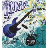 Dimex MS-3-0323 vliesová fototapeta na zeď Modrá gitara rozmery 225 x 250 cm