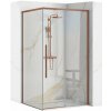Rea Solar Brush Copper sprchovací kút 90x90 cm obdĺžniková medená brúsené/priehľadné sklo REA-K9512