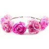 Čelenka - venček s veľkými ružovými ružičkami