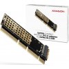 AXAGON PCEM2-1U, PCIe x16/x8/x4 - M.2 NVMe M-key slot adaptér, 1U