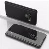 Knižkové puzdro Electroplating Mirror na LG K61 - Čierna