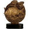 RFST3050-18/BR - Figúrka odlievaná rybár/ryba kapor zlatá H-18 cm - 32 cm,Výška (cm)