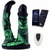 HiSmith WDA039-M-F Wildolo Glow-in-the-dark Liquid Silicone Double Dildo with App 22.7cm Black-Green