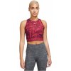 Dámske funkčné tielko Nike W NP DF CROP TANK AOP W červené FB5500-620 - L