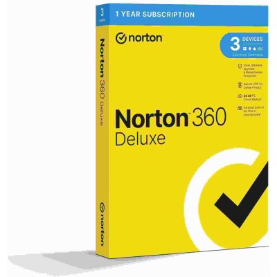 Symantec NORTON 360 DELUXE 25GB +VPN 1 lic. 3 lic. 12 mes.