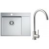 Alveus SET A22187 Brúsená oceľ SETA22187 - Drez Nerezový Quarto 20, ľavý - 615x480mm, vanička 400x380x190mm + bateria Viola
