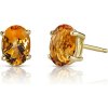 Eppi Zlaté náušnice s oválnymi citrínmi Jalia E34080