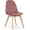 Textilomanie Tmavo ružová zamatová jedálenská stolička BORA