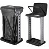 Stojan na vrecia na odpadky čierny plastový s klapkou 120 l