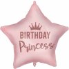 Procos Fóliový balón Hviezda Birthday Princess 46 cm