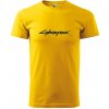 Sablio Tričko s potlačou Cyberpunk 2077 nápis - žluté 3XL