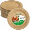 Jednorazové taniere Allbag papierové béžové 23 cm 100 ks