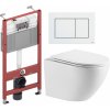 Súprava WC misa s pomaly sa sklápajúcim sedadlom Omnires Ottawa OTTAWAMWBP, podomietková konštrukcia Tece Base 9400407, 9.240.400