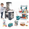 Set kuchynka a zeleninový Bio stánok Tefal Studio Kitchen 360° Smoby elektronická s realistickými zvukmi a súprava kuchynských spotrebičov