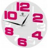 Nástenné hodiny Perfect ružové 25cm